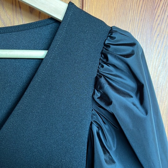 NWOT Imperial Bodysuit with Puffed Taffeta Sleeves Italian Made - Picture 3 of 6